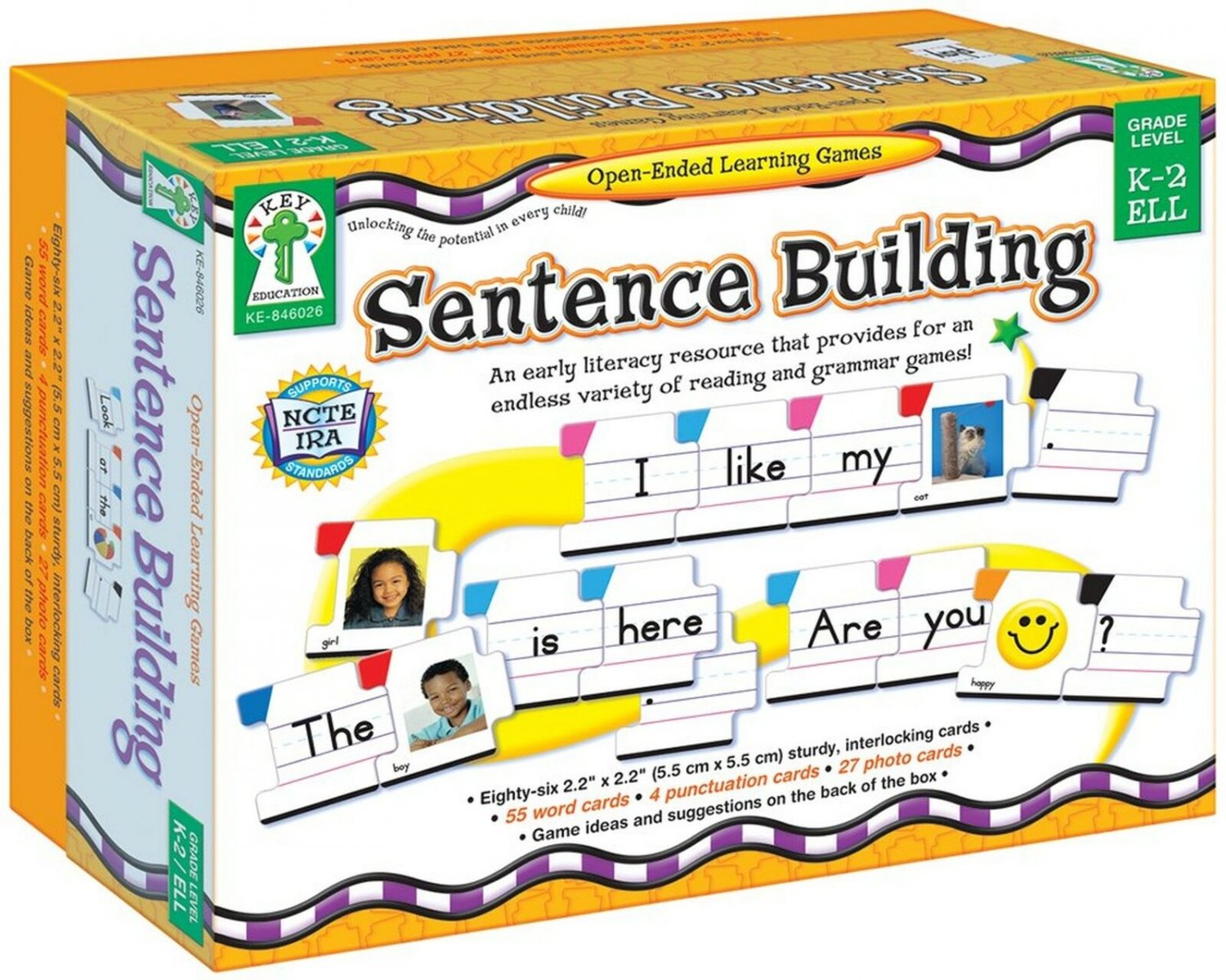 Carson Dellosa &acirc;�� Sentence Building Literacy Resource with 86 Cards for Langua...