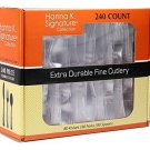 Plastic Silverware Heavyweight Clear Combo, Disposable Flatware Crystal Clear...