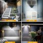 JUSLIT Solar Lights Outdoor, Super Bright with 74 COB Light Source LEDs, Moti...