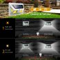 JUSLIT Solar Lights Outdoor, Super Bright with 74 COB Light Source LEDs, Moti...
