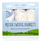 Muslin Swaddle Blankets for Newborn Baby Girls | Unique Pink Floral Paisley D...