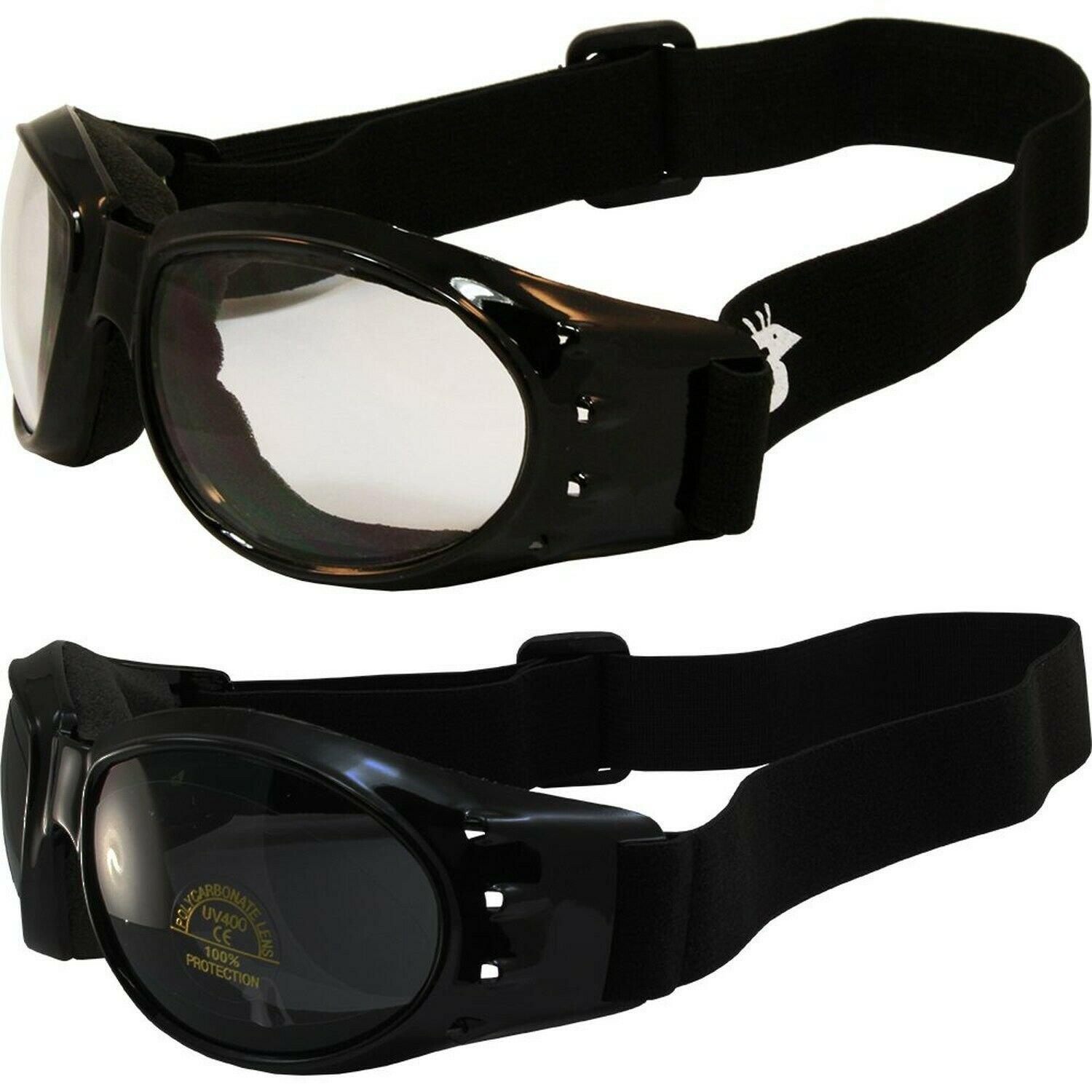 Two (2) Pairs Birdz Eagle Padded Motorcycle Goggles Airsoft Googles Comes wit...