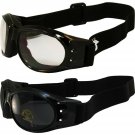 Two (2) Pairs Birdz Eagle Padded Motorcycle Goggles Airsoft Googles Comes wit...