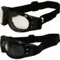Two (2) Pairs Birdz Eagle Padded Motorcycle Goggles Airsoft Googles Comes wit...