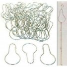 50 Chain Shower Curtain Hooks Sorting Organization Window Displays Chrome