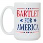 Bartlet for America West Wing Inspired Campaign Mug - 15oz Deluxe Double-Side...