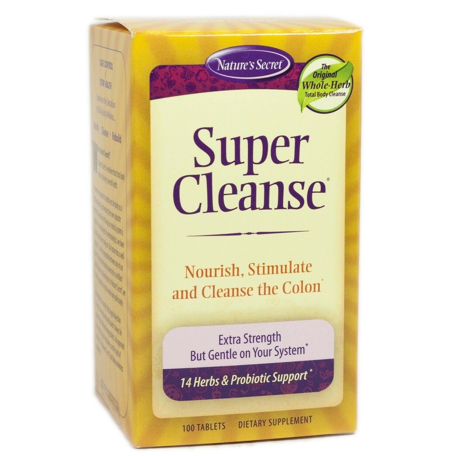 Super Cleanse by Nature's Secret | Herbal and Probiotic Support, 100 Tablets