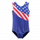 BAOHULU Gymnastics Leotards for Toddler Girls Patriotic Sparkle Red Blue Athl...