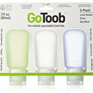 humangear GoToob 3-Pack Travel Bottle, Clear/Green/Blue