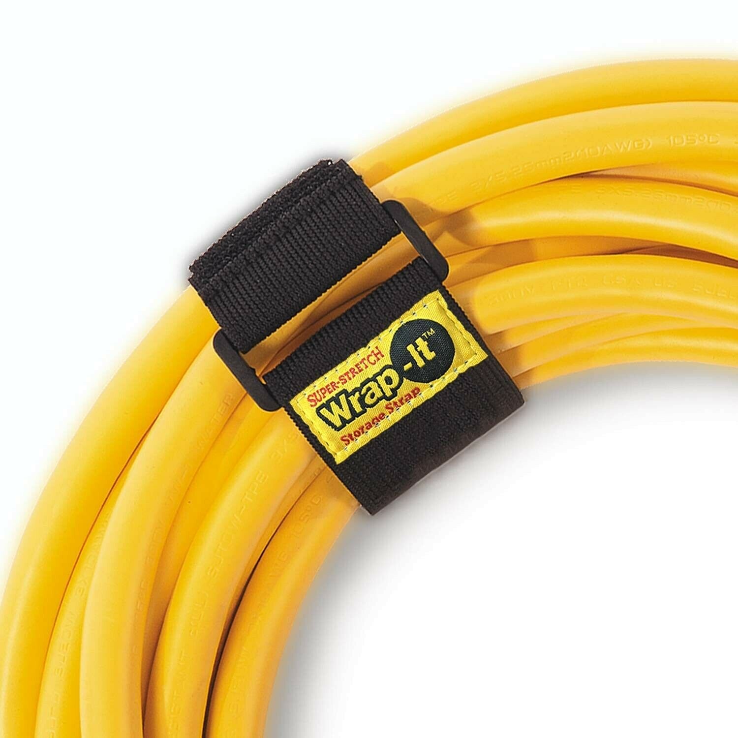 Wrap It Super-Stretch Storage Straps (12" 8 Pack) - Elastic Hook & Loop Cinch...