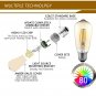 Tememdy LED Edison Bulb,Antique 4W Vintage Edison Bulb,E26/E27 ST58 Dimmable ...