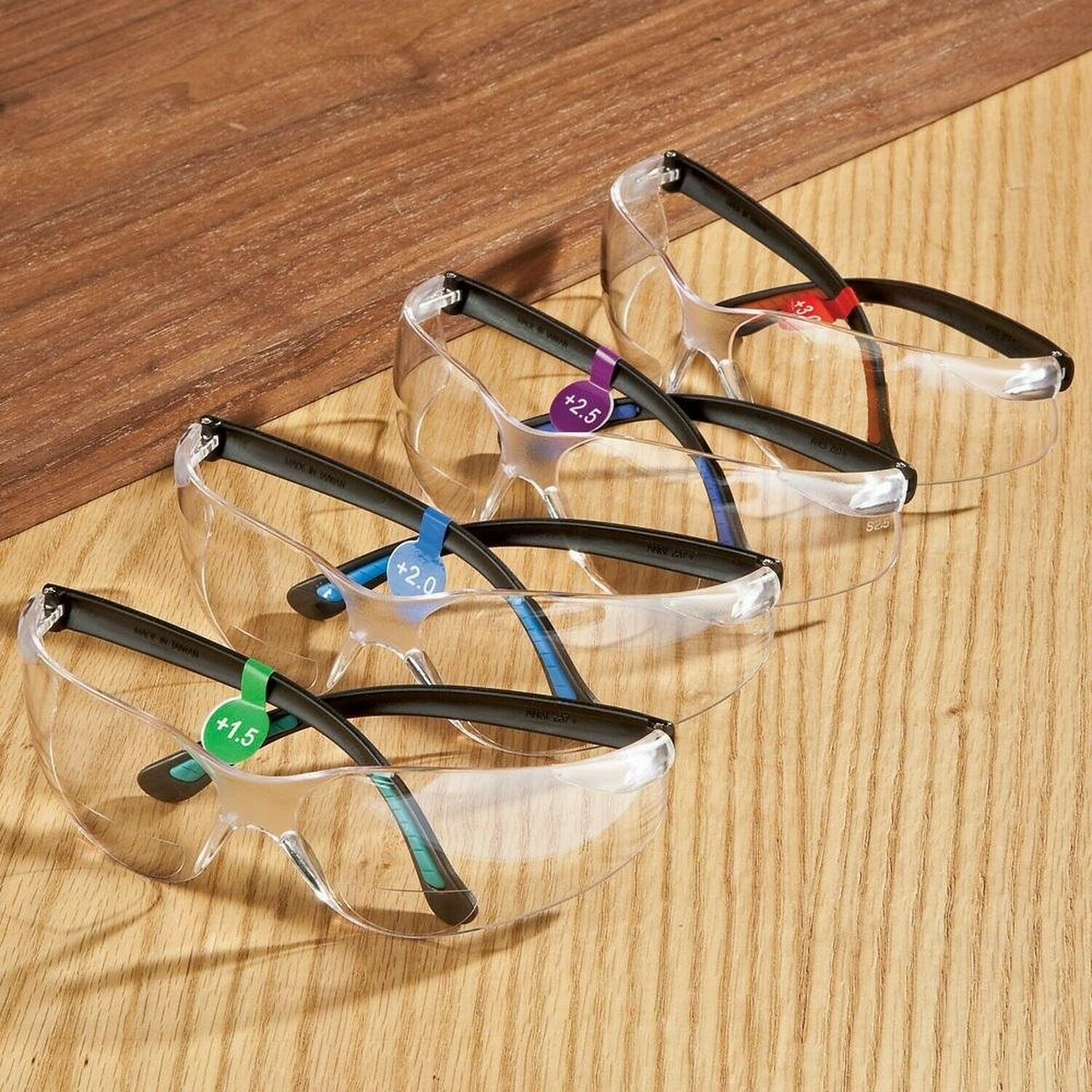 FastCap Bifocal Safety Glasses, +2.0