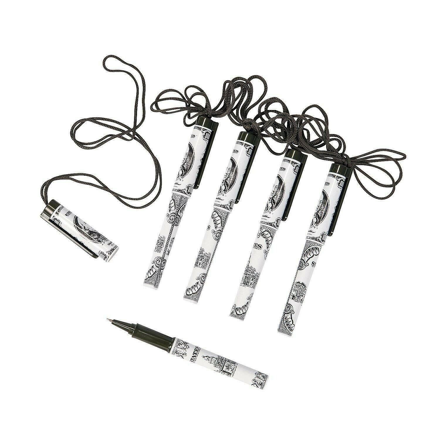 Fun Express - $100 Bill Pen On A Rope - Stationery - Pens - Pen Necklaces - 1...