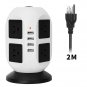 Vertical Power Strip,EletecPro Tower Smart Extension Lead Socket 2M/5.56ft Wi...