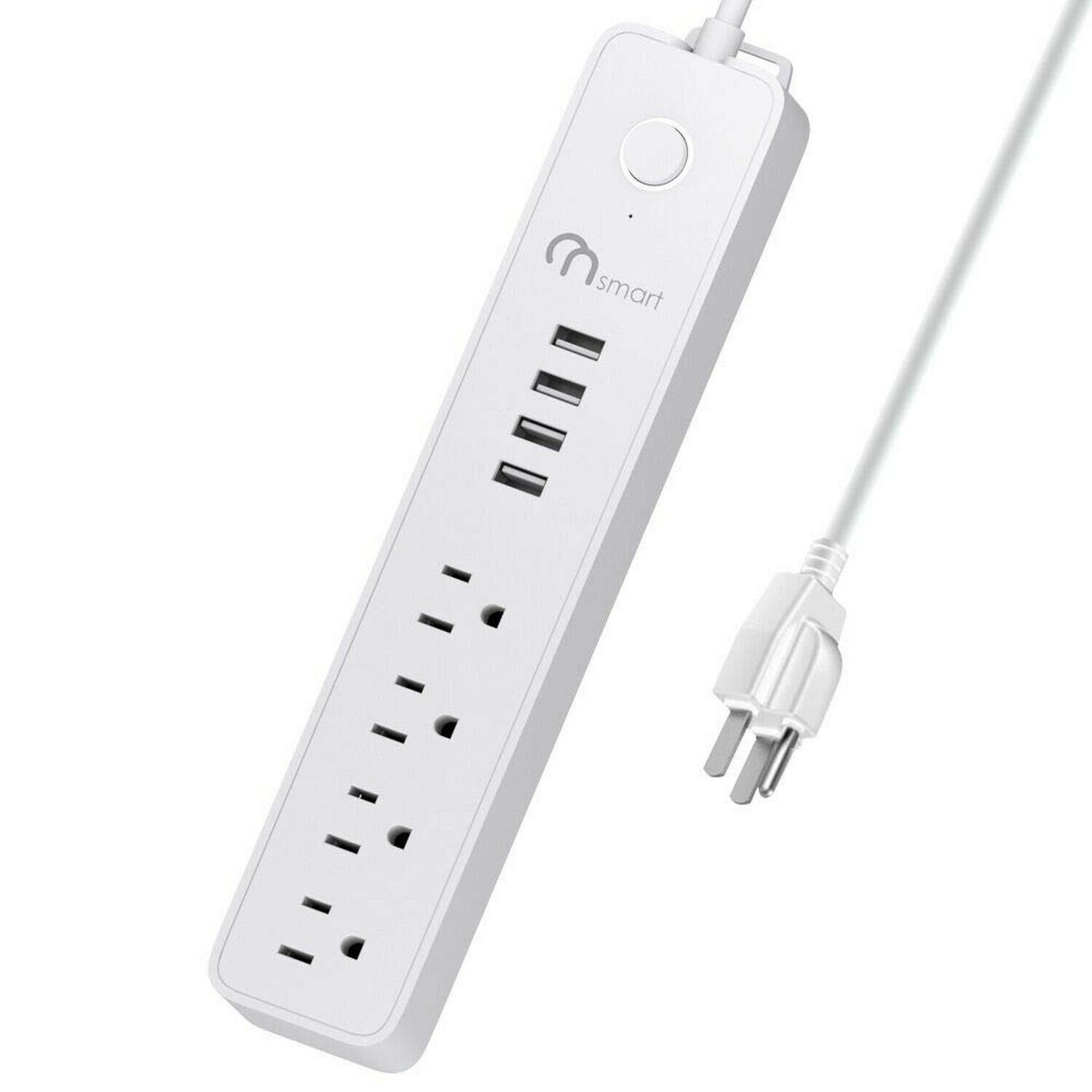 ON Smart USB Surge Protector Power Strip-4 Multi Outlets with 4 USB Charging ...