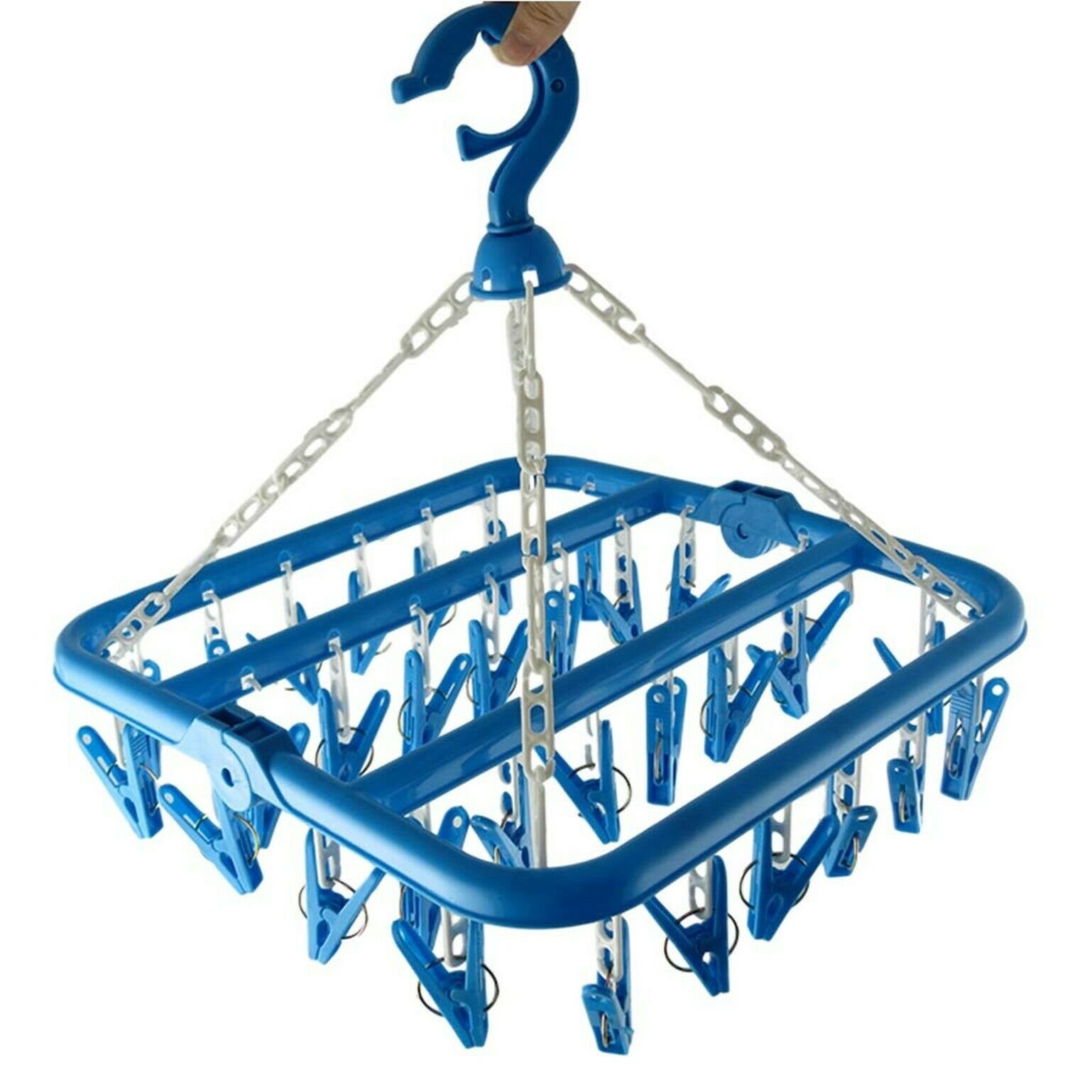 Clip and Drip Hanger Clothes Hanger Drying Rack 32 Clips