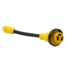 15A Male to 30A Female RV Power Adapter Cords Electrical Twist Lock Adaptors ...