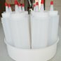 Kelkaa 8oz HDPE Durable Plastic Squeeze Bottles with Yorker Red Cap Natural C...