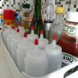 Kelkaa 8oz HDPE Durable Plastic Squeeze Bottles with Yorker Red Cap Natural C...