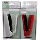 Folding Compact Travel Pocket HAIR BRUSH/COMB, 1 Red 1 White by Le Salon