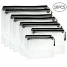 YGEOMER 10pcs Black Zipper File Bags in 5 Sizes, File Holder with Grid Travel...