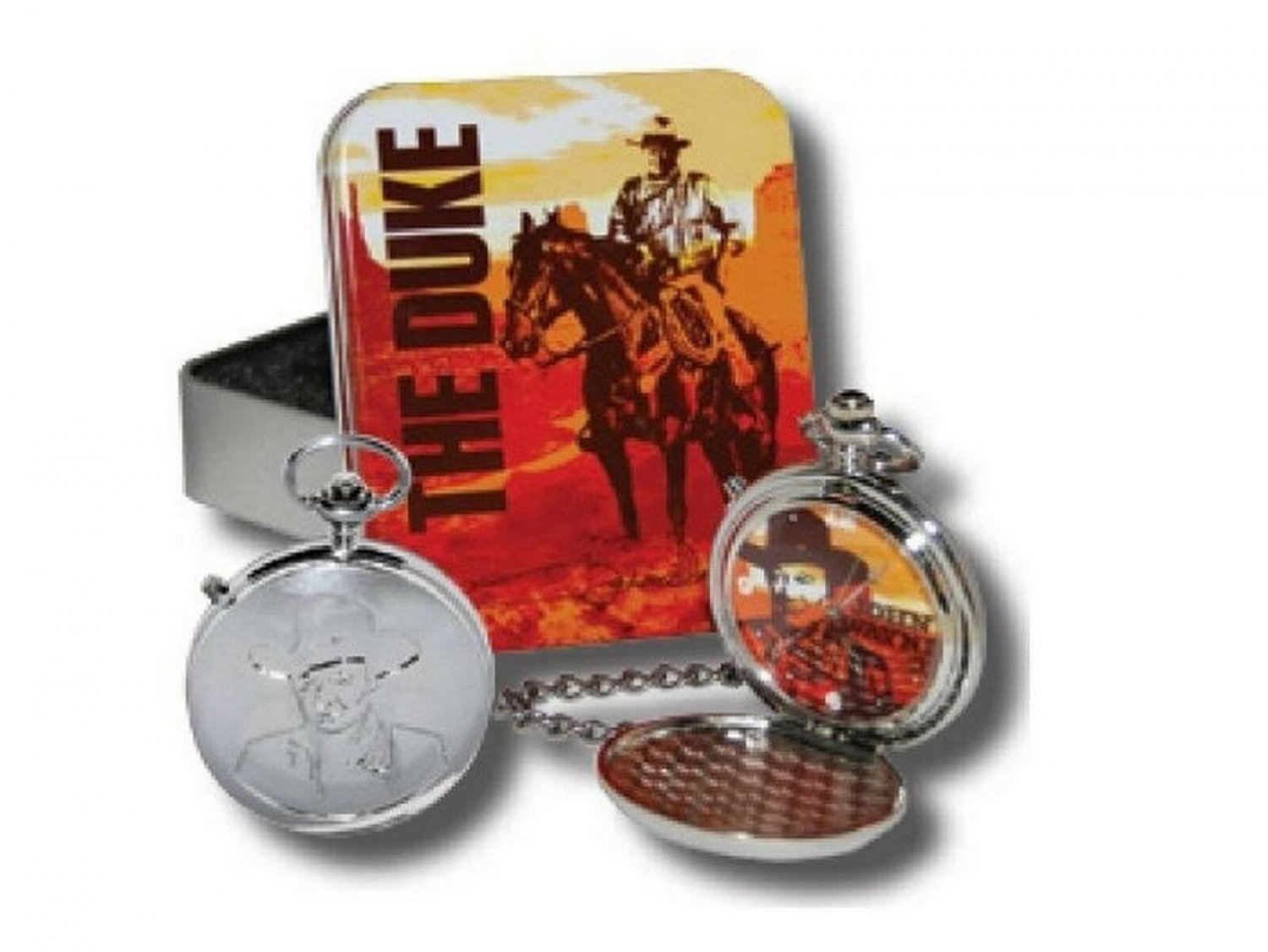 John Wayne Men's Talking Pocket Watch with Tin