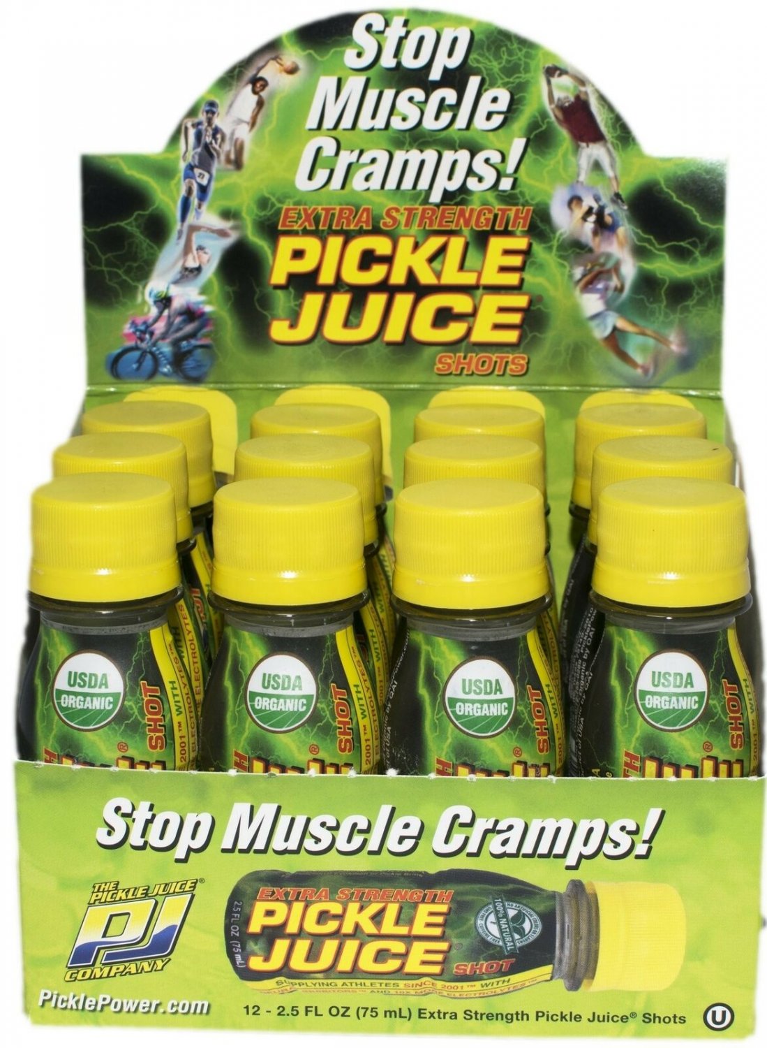 Pickle Juice Extra Strength Shots, 2.5 oz, 12 pack 12 Count (Pack of 1)