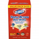 Clorox Triple Action Dust Wipes, Bleach Free Cleaning Wipes - 54 Count