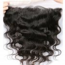 Free Part Ear To Ear 13x4" Full Frontal Lace Closure Body Wave Bleached Knots...