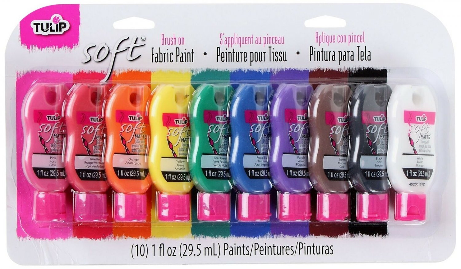 Tulip Soft Fabric Paint Kits - 10pk Rainbow (31653) 1 Pack