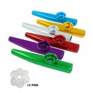 6Pcs Kazoo With 12Pcs Kazoo Flute Diaphragms, Ultralight Metal Kazoo Musical ...