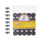 Mega Candles 50 pcs Unscented Black Tea Lights Candle | Pressed Wax Candles 3...