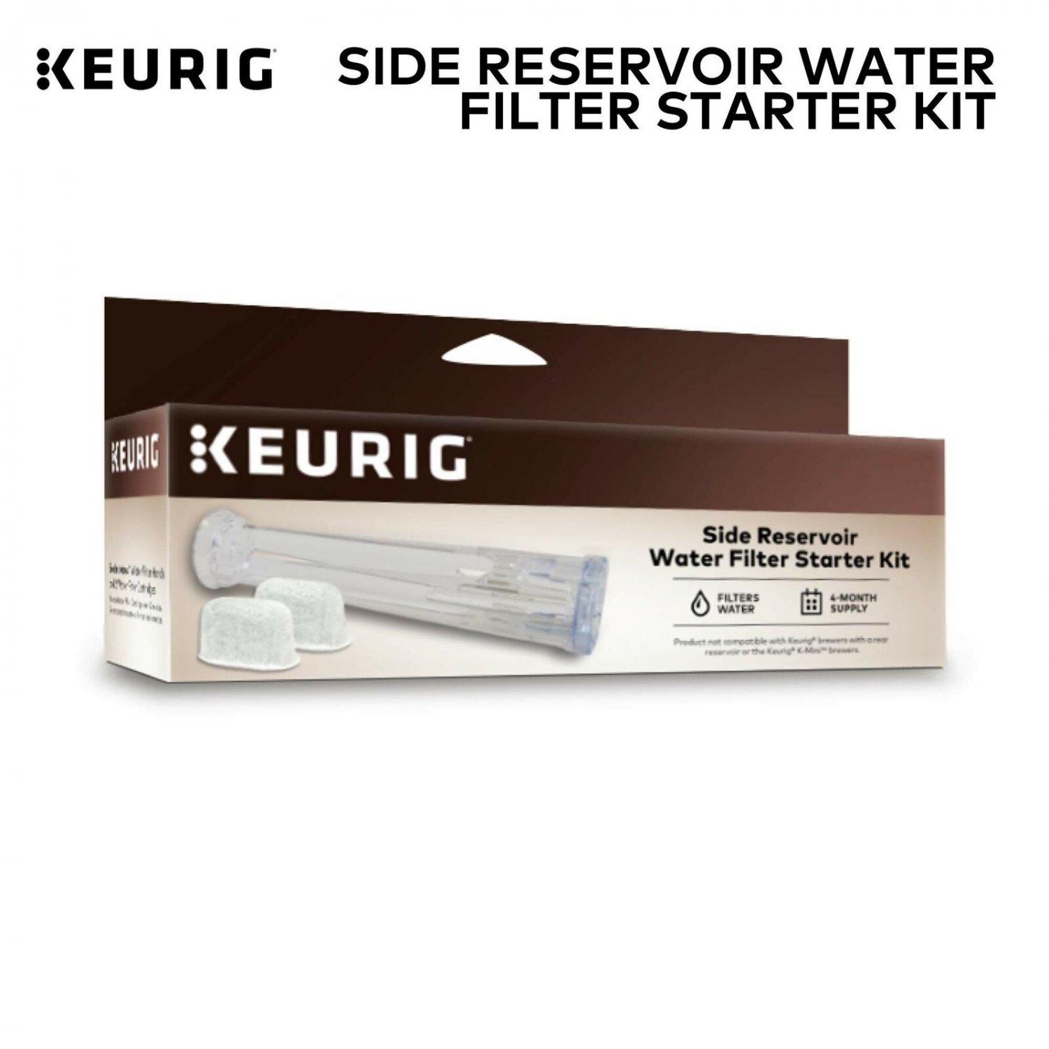 Keurig 2.0 Water Filter Starter Kit with Filter Handle and 2 Water Filter Car...