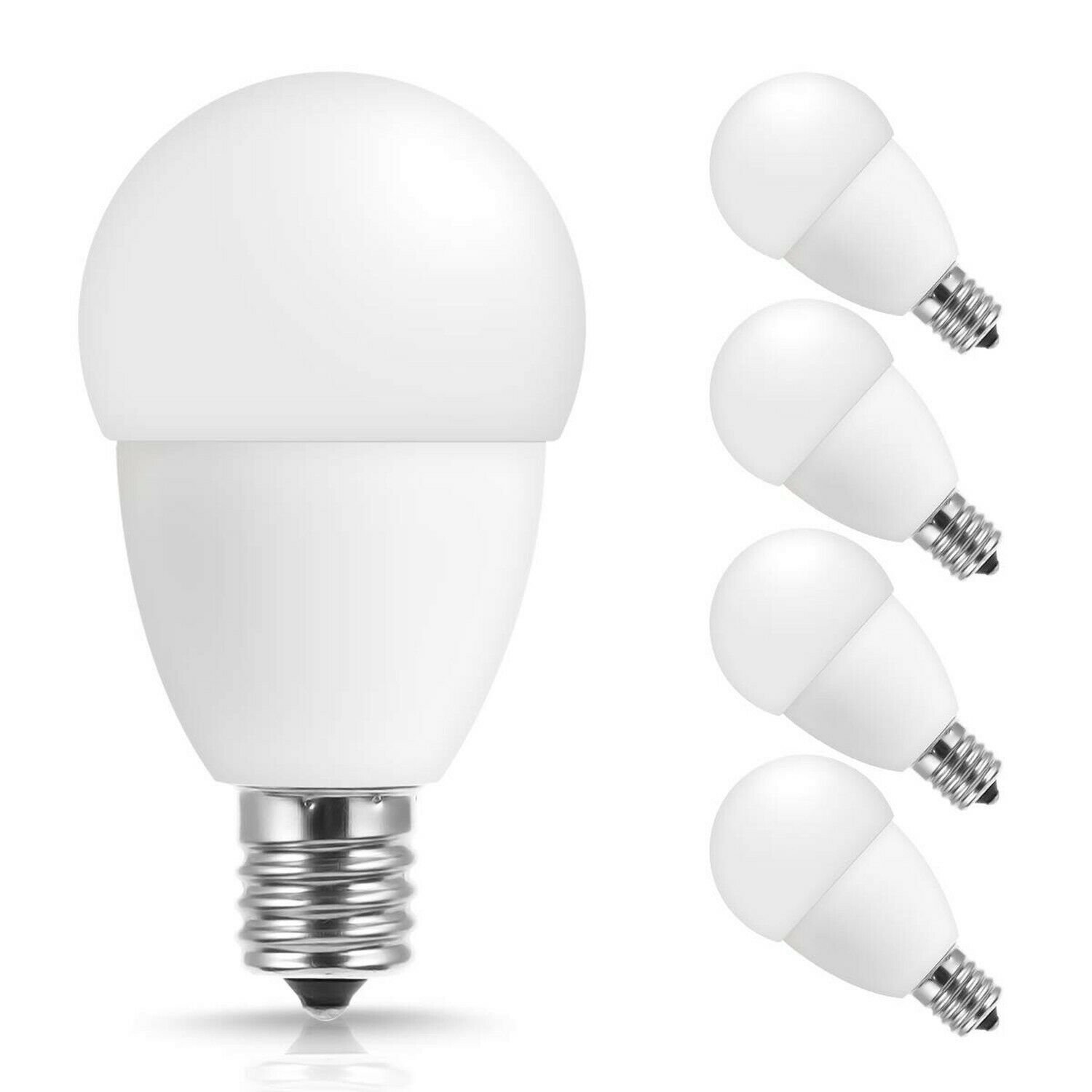 JandCase E17 LED Bulb, G14 Globe Light Bulbs 50W Equivalent, 5 Watt, 3000K So...