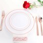 180pcs Rose Gold Silverware, Disposable Party Flatware, Rose Gold Plastic Cut...