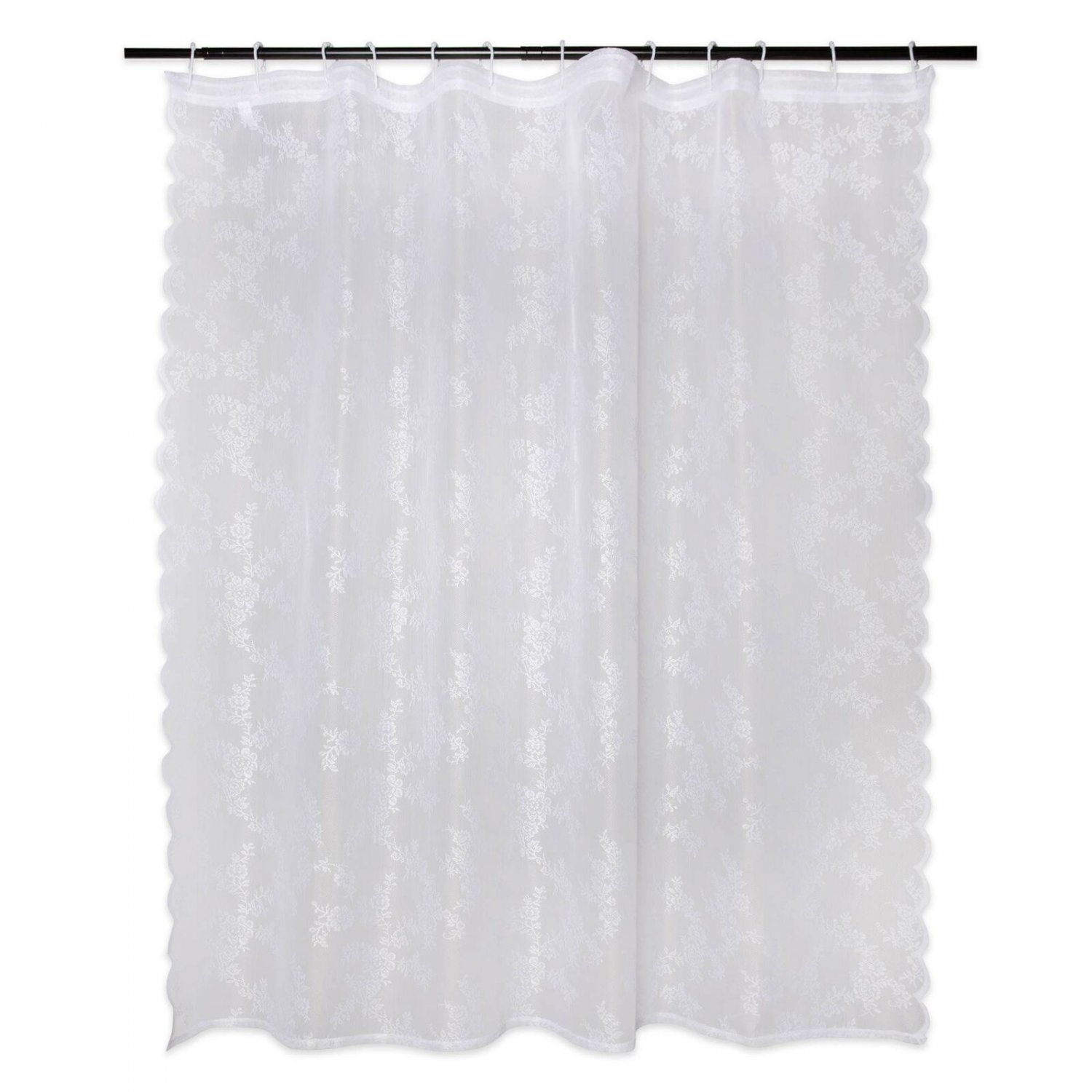 DII Oceanique Elegant, Modern Flower Blossom Lace Design, Water & Wrinkle Res...