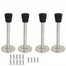Rannb Door Stopper Long Stainless Steel Wall Floor Mounted Floor Door Stop wi...