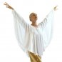 Danzcue Womens Angel Wing Drapey Pullover Dance Top Small / Medium White