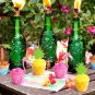 45 PCS Flamingo/Pineapple/Palm Cupcake Toppers Wrappers - Luau Tropical Hawai...