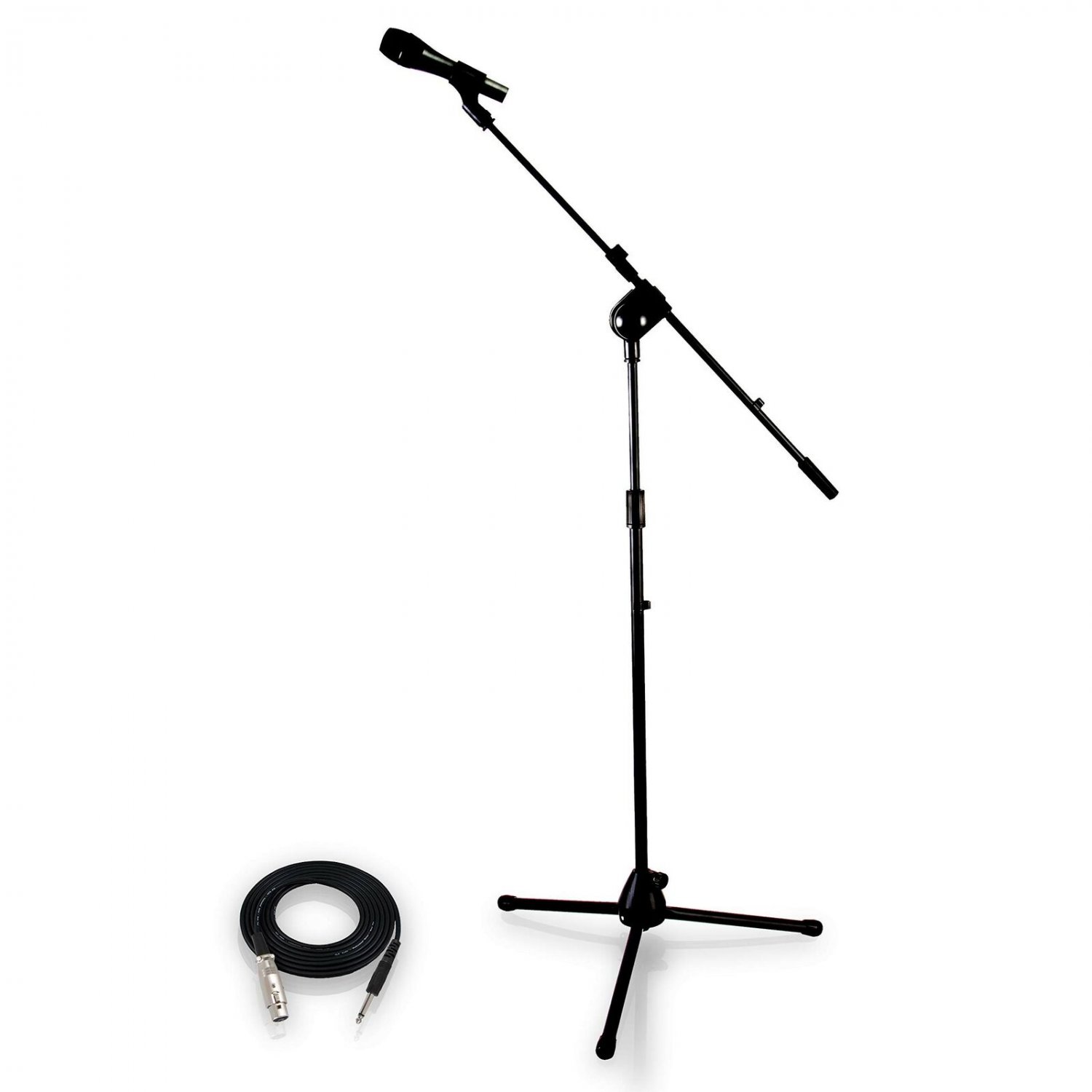PYLE-PRO Dynamic Microphone and Tripod Stand -  Height Adjustable from 2.6' t...