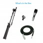 PYLE-PRO Dynamic Microphone and Tripod Stand -  Height Adjustable from 2.6' t...