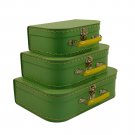 cargo Vintage Travelers Mini Suitcases, Set of 3, Soft Green