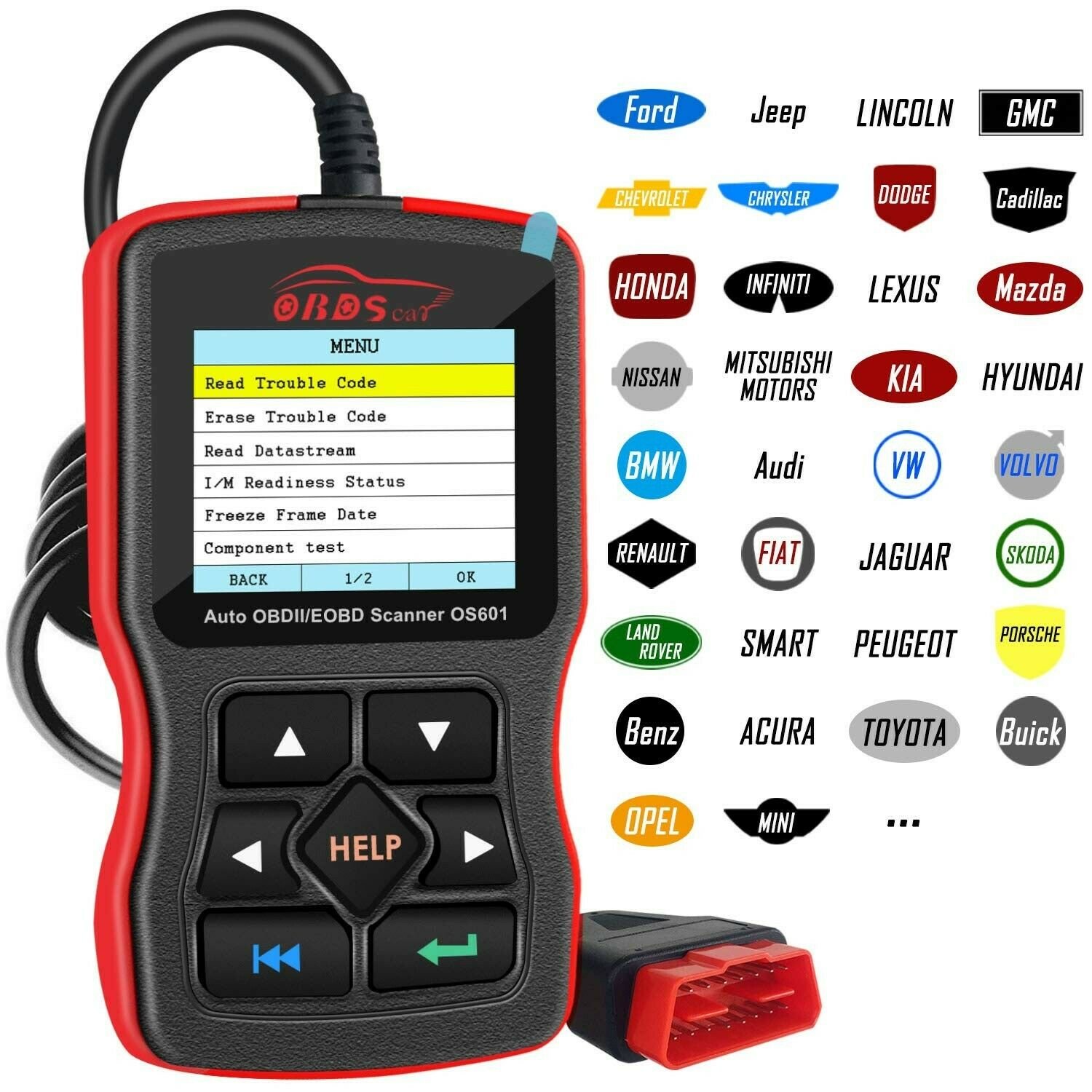 OBDScar OS601 OBD2 Scanner Universal Automotive Engine Fault Code Reader EOBD...