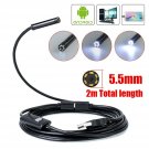 Zipom USB Endoscope Inspection Camera 5.5mm Android Borescope Inspection HD C...