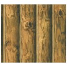 York Wallcoverings Lake Forest Lodge Mountain Logs Removable Wallpaper