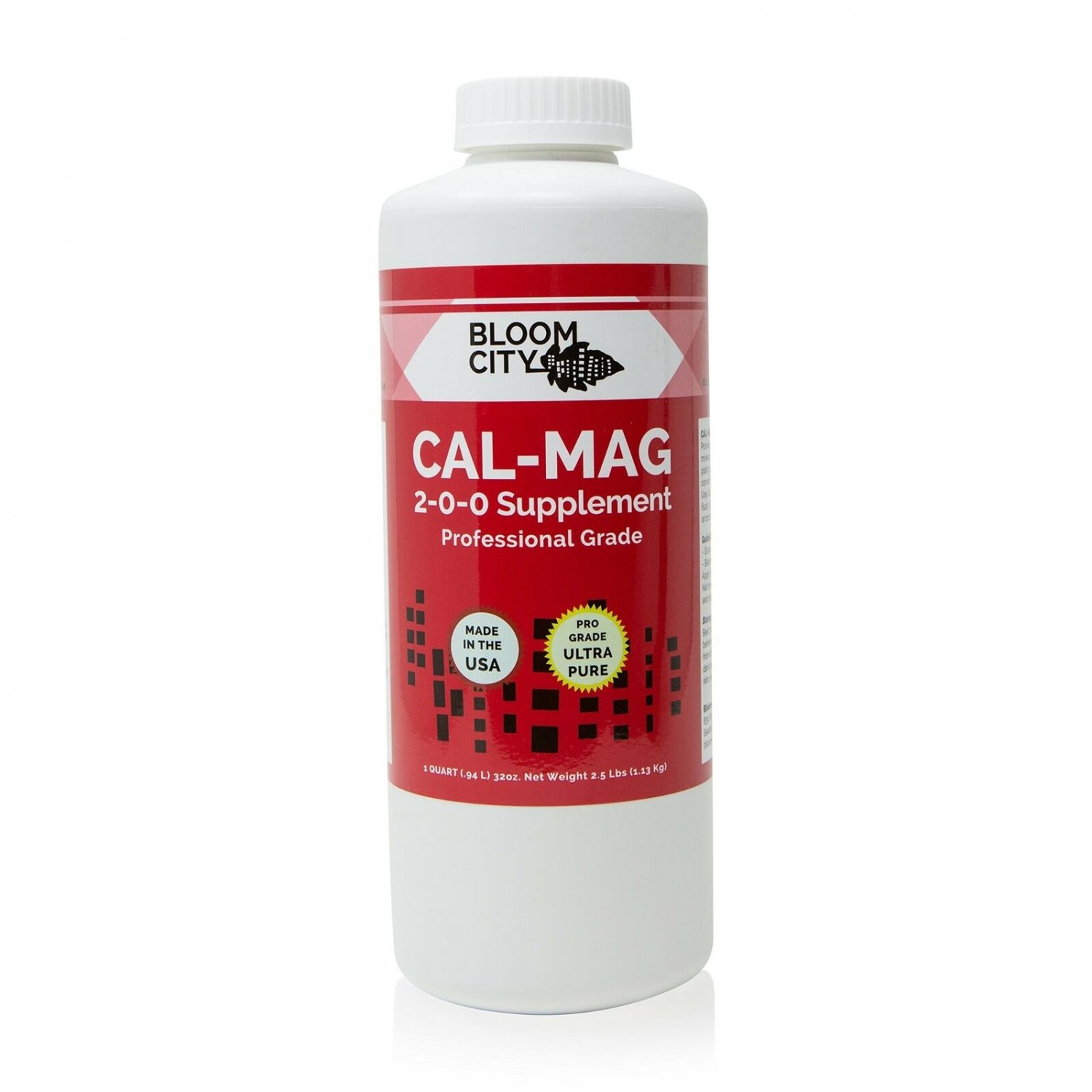 Bloom City Professional Grade Ultra Pure Cal-Mag Growing Supplement Quart (32...