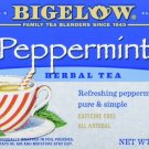 Bigelow Peppermint Herbal Tea 20 Bags (Pack of 6), 120 Tea Bags Total.   Caff...