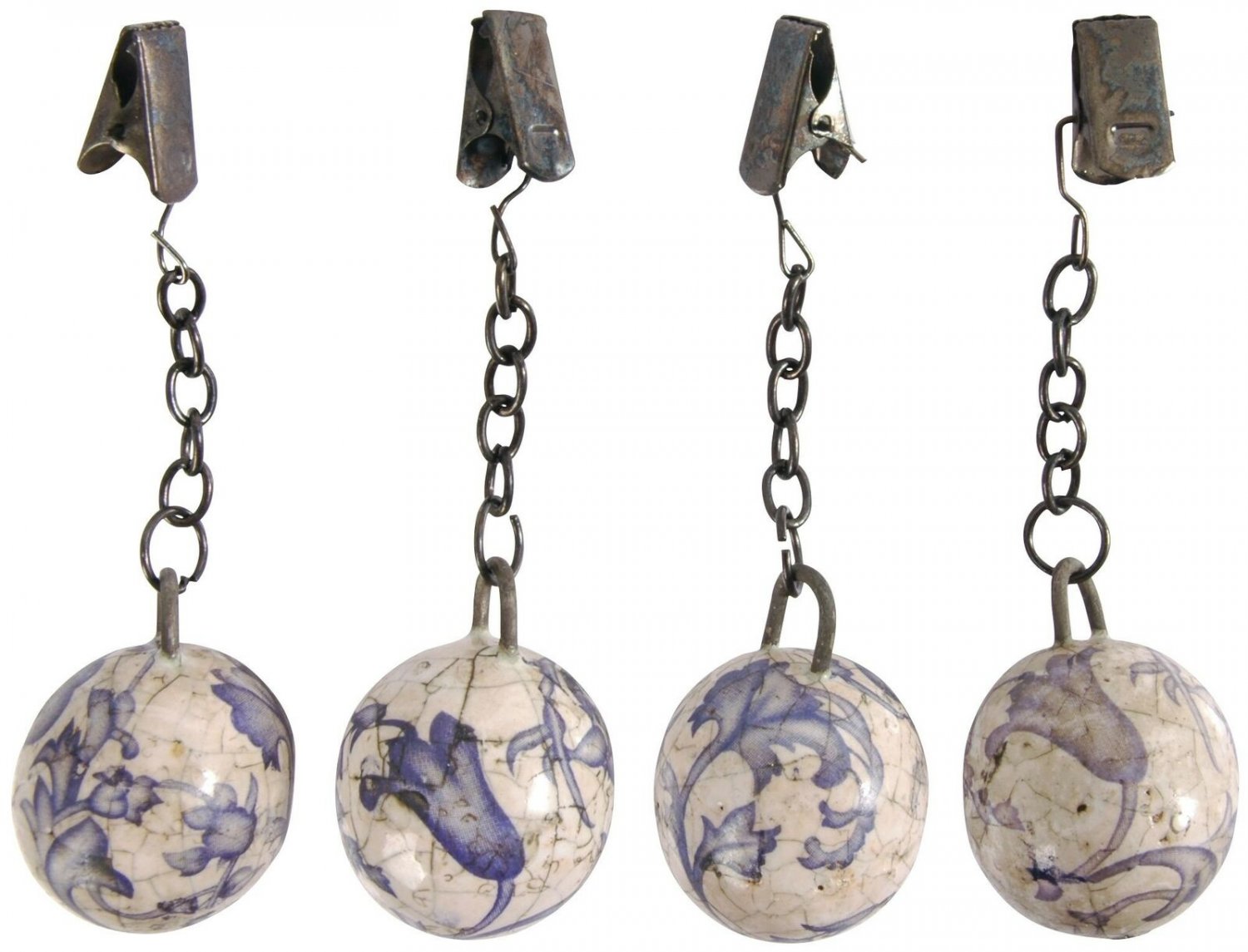 Esschert Design USA Aged Ceramic Tablecloth Weights, Set of 4
