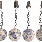 Esschert Design USA Aged Ceramic Tablecloth Weights, Set of 4