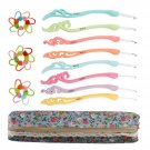 COCODE Ergonomic Crochet Hooks Set, 8pcs Colorful Retro Knitting Needles Knit...